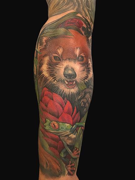 Tattoos - Red Panda and Tree Frog - 132584